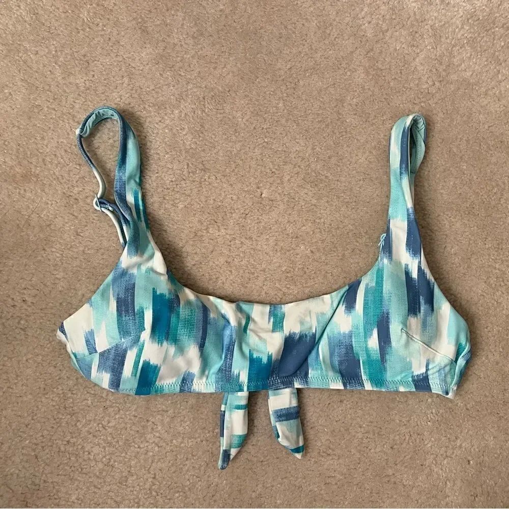 Aerie Aqua Scoop Bikini Top S
